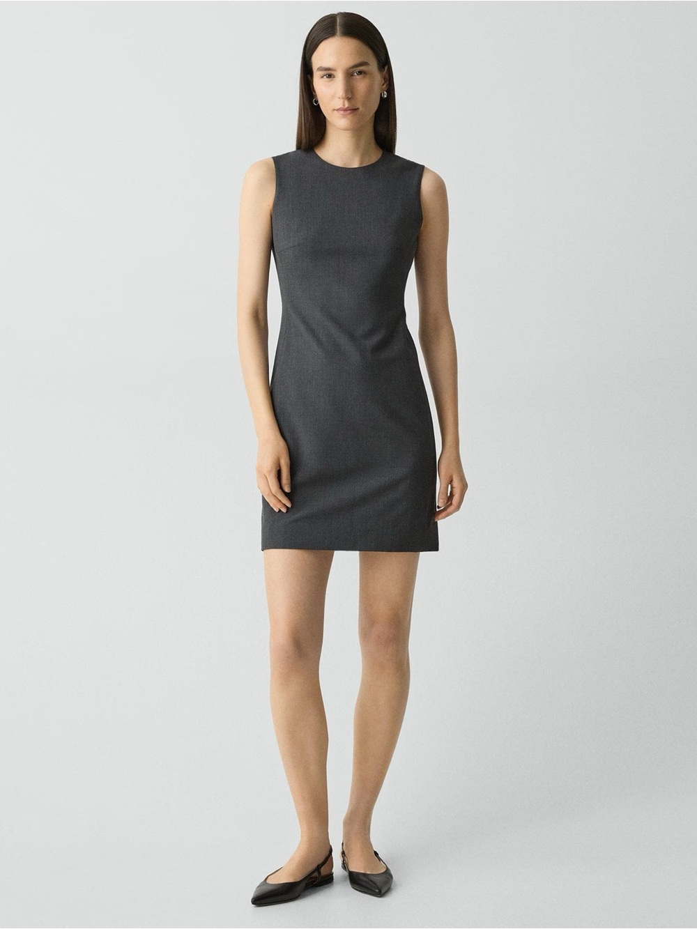 Theory Betty Sevona Suit Dress in Charcoal